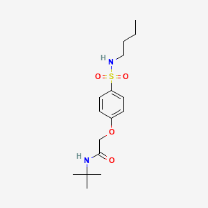 molecular formula C16H26N2O4S B4199112 N-tert-butyl-2-[4-(butylsulfamoyl)phenoxy]acetamide 