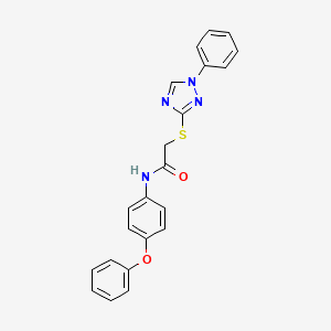 molecular formula C22H18N4O2S B4199119 N-(4-phenoxyphenyl)-2-[(1-phenyl-1H-1,2,4-triazol-3-yl)thio]acetamide 
