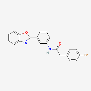 molecular formula C21H15BrN2O2 B4199147 N-[3-(1,3-benzoxazol-2-yl)phenyl]-2-(4-bromophenyl)acetamide 
