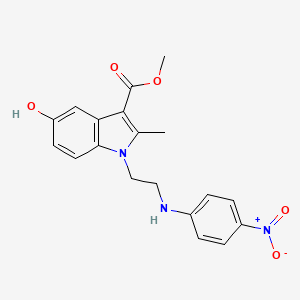 molecular formula C19H19N3O5 B4199236 Methyl 5-hydroxy-2-methyl-1-[2-(4-nitroanilino)ethyl]-1H-indole-3-carboxylate 