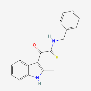 molecular formula C18H16N2OS B4199252 N-benzyl-2-(2-methyl-1H-indol-3-yl)-2-oxoethanethioamide 
