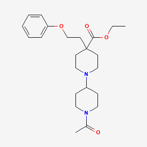 molecular formula C23H34N2O4 B4199274 ethyl 1'-acetyl-4-(2-phenoxyethyl)-1,4'-bipiperidine-4-carboxylate 