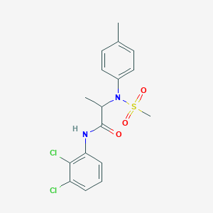 molecular formula C17H18Cl2N2O3S B4199282 N~1~-(2,3-dichlorophenyl)-N~2~-(4-methylphenyl)-N~2~-(methylsulfonyl)alaninamide 