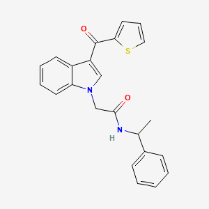 molecular formula C23H20N2O2S B4199312 N-(1-PHENYLETHYL)-2-[3-(THIOPHENE-2-CARBONYL)-1H-INDOL-1-YL]ACETAMIDE 