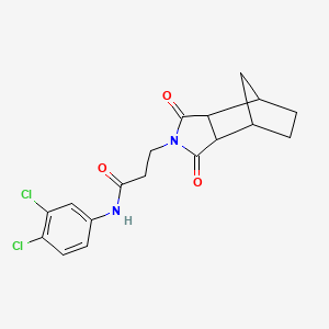 molecular formula C18H18Cl2N2O3 B4199320 N-(3,4-dichlorophenyl)-3-(1,3-dioxooctahydro-2H-4,7-methanoisoindol-2-yl)propanamide 