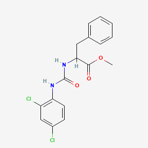 molecular formula C17H16Cl2N2O3 B4199372 Methyl 2-[(2,4-dichlorophenyl)carbamoylamino]-3-phenylpropanoate 