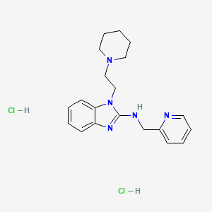 molecular formula C20H27Cl2N5 B4199396 1-(2-piperidin-1-ylethyl)-N-(pyridin-2-ylmethyl)benzimidazol-2-amine;dihydrochloride 