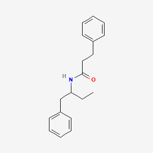 molecular formula C19H23NO B4199402 N-(1-benzylpropyl)-3-phenylpropanamide 