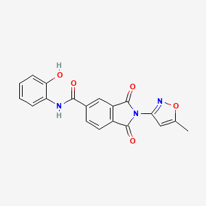 molecular formula C19H13N3O5 B4199439 N-(2-hydroxyphenyl)-2-(5-methyl-3-isoxazolyl)-1,3-dioxo-5-isoindolinecarboxamide 