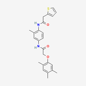 molecular formula C24H26N2O3S B4199485 N-(2-methyl-4-{[(2,4,5-trimethylphenoxy)acetyl]amino}phenyl)-2-(2-thienyl)acetamide 