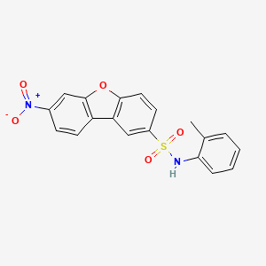 molecular formula C19H14N2O5S B4199489 N-(2-methylphenyl)-7-nitrodibenzo[b,d]furan-2-sulfonamide 