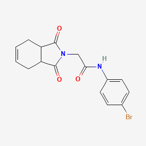 molecular formula C16H15BrN2O3 B4199496 N-(4-bromophenyl)-2-(1,3-dioxo-1,3,3a,4,7,7a-hexahydro-2H-isoindol-2-yl)acetamide 