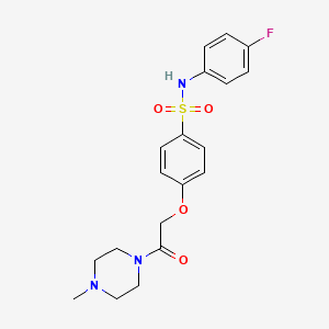 molecular formula C19H22FN3O4S B4199504 N-(4-fluorophenyl)-4-[2-(4-methylpiperazin-1-yl)-2-oxoethoxy]benzenesulfonamide 