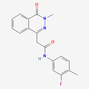 molecular formula C18H16FN3O2 B4199587 N-(3-fluoro-4-methylphenyl)-2-(3-methyl-4-oxo-3,4-dihydro-1-phthalazinyl)acetamide 