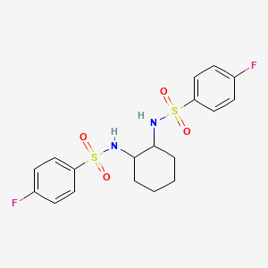 molecular formula C18H20F2N2O4S2 B4199607 N,N'-1,2-cyclohexanediylbis(4-fluorobenzenesulfonamide) 