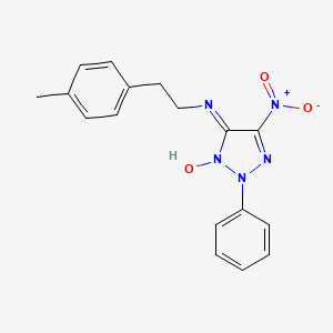 molecular formula C17H17N5O3 B4199672 N-[2-(4-methylphenyl)ethyl]-5-nitro-2-phenyl-2H-1,2,3-triazol-4-amine 3-oxide 