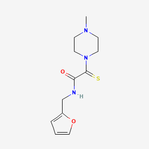 molecular formula C12H17N3O2S B4199818 N-(2-furylmethyl)-2-(4-methyl-1-piperazinyl)-2-thioxoacetamide 