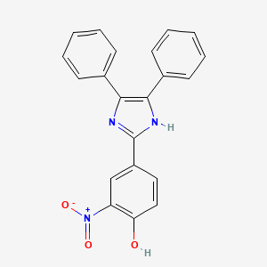 molecular formula C21H15N3O3 B4199945 4-(4,5-diphenyl-1H-imidazol-2-yl)-2-nitrophenol 