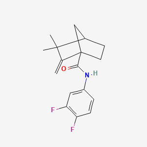 molecular formula C17H19F2NO B4199969 N-(3,4-difluorophenyl)-3,3-dimethyl-2-methylenebicyclo[2.2.1]heptane-1-carboxamide 