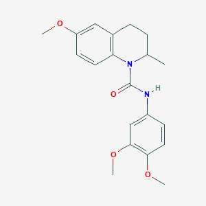 molecular formula C20H24N2O4 B4199998 N-(3,4-dimethoxyphenyl)-6-methoxy-2-methyl-3,4-dihydro-2H-quinoline-1-carboxamide 