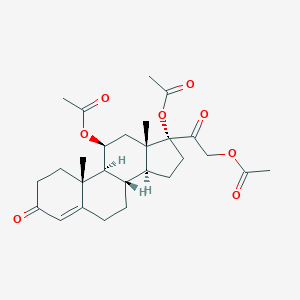 molecular formula C27H36O8 B042000 [2-[(8S,9S,10R,11S,13S,14S,17R)-11,17-二乙酰氧基-10,13-二甲基-3-氧代-2,6,7,8,9,11,12,14,15,16-十氢-1H-环戊[a]菲并蒽-17-基]-2-氧代乙基] 乙酸酯 CAS No. 3517-51-9