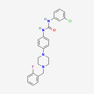molecular formula C24H24ClFN4O B4200083 N-(3-chlorophenyl)-N'-{4-[4-(2-fluorobenzyl)-1-piperazinyl]phenyl}urea 