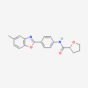 molecular formula C19H18N2O3 B4200151 N-[4-(5-methyl-1,3-benzoxazol-2-yl)phenyl]tetrahydrofuran-2-carboxamide 