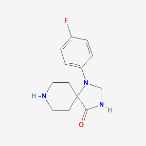 molecular formula C13H16FN3O B042002 1-(4-Fluorophenyl)-1,3,8-triazaspiro[4.5]decan-4-one CAS No. 58012-16-1