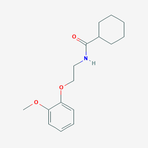 molecular formula C16H23NO3 B4200245 N-[2-(2-methoxyphenoxy)ethyl]cyclohexanecarboxamide 