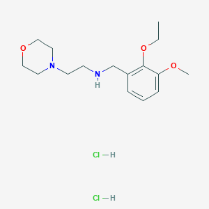 molecular formula C16H28Cl2N2O3 B4200311 N-[(2-ethoxy-3-methoxyphenyl)methyl]-2-morpholin-4-ylethanamine;dihydrochloride 