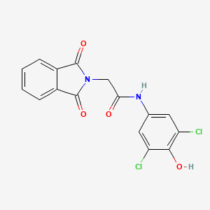 molecular formula C16H10Cl2N2O4 B4200315 N-(3,5-dichloro-4-hydroxyphenyl)-2-(1,3-dioxo-1,3-dihydro-2H-isoindol-2-yl)acetamide 