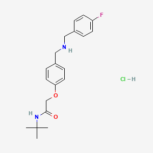 molecular formula C20H26ClFN2O2 B4200321 N-tert-butyl-2-[4-[[(4-fluorophenyl)methylamino]methyl]phenoxy]acetamide;hydrochloride 