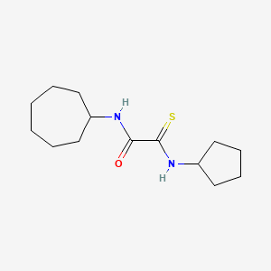 molecular formula C14H24N2OS B4200348 N-cycloheptyl-2-(cyclopentylamino)-2-thioxoacetamide 