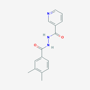 molecular formula C15H15N3O2 B4200354 N'-(3,4-dimethylbenzoyl)pyridine-3-carbohydrazide 