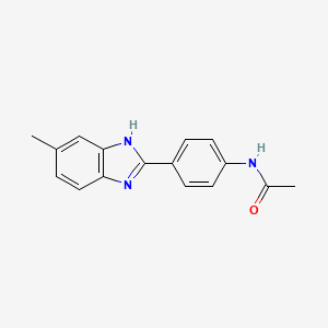 molecular formula C16H15N3O B4200359 N-[4-(6-methyl-1H-benzimidazol-2-yl)phenyl]acetamide 
