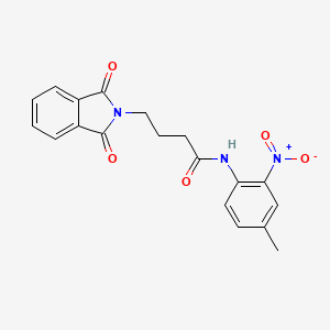 molecular formula C19H17N3O5 B4200362 4-(1,3-dioxo-1,3-dihydro-2H-isoindol-2-yl)-N-(4-methyl-2-nitrophenyl)butanamide 