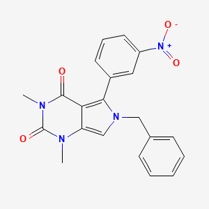 molecular formula C21H18N4O4 B4200378 6-benzyl-1,3-dimethyl-5-(3-nitrophenyl)-1H-pyrrolo[3,4-d]pyrimidine-2,4(3H,6H)-dione 