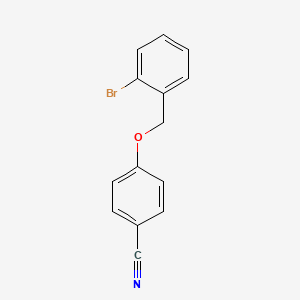 molecular formula C14H10BrNO B4200526 4-((2-Bromobenzyl)oxy)benzonitrile 