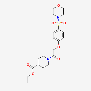 molecular formula C20H28N2O7S B4200552 ethyl 1-{[4-(4-morpholinylsulfonyl)phenoxy]acetyl}-4-piperidinecarboxylate 