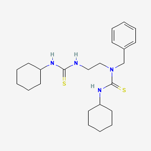 molecular formula C23H36N4S2 B4200637 N-BENZYL-N'-CYCLOHEXYL-N-(2-{[(CYCLOHEXYLAMINO)CARBOTHIOYL]AMINO}ETHYL)THIOUREA 
