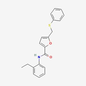 molecular formula C20H19NO2S B4200674 N-(2-ethylphenyl)-5-[(phenylthio)methyl]-2-furamide 