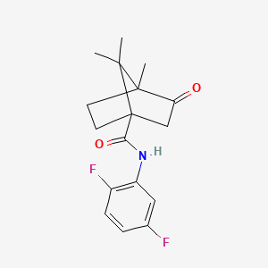 molecular formula C17H19F2NO2 B4200856 N-(2,5-difluorophenyl)-4,7,7-trimethyl-3-oxobicyclo[2.2.1]heptane-1-carboxamide 