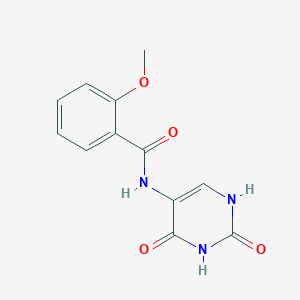 molecular formula C12H11N3O4 B4200899 N-(2,4-dioxo-1,2,3,4-tetrahydropyrimidin-5-yl)-2-methoxybenzamide 