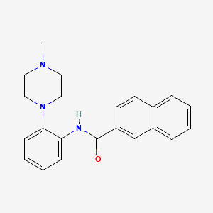 molecular formula C22H23N3O B4200907 N-[2-(4-methylpiperazin-1-yl)phenyl]naphthalene-2-carboxamide 