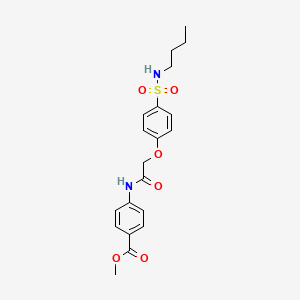 molecular formula C20H24N2O6S B4200912 Methyl 4-[[2-[4-(butylsulfamoyl)phenoxy]acetyl]amino]benzoate 