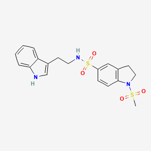 molecular formula C19H21N3O4S2 B4200927 N-[2-(1H-indol-3-yl)ethyl]-1-(methylsulfonyl)-5-indolinesulfonamide 