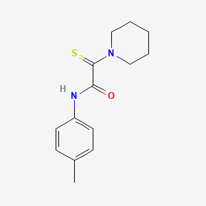molecular formula C14H18N2OS B4200964 N-(4-methylphenyl)-2-(1-piperidinyl)-2-thioxoacetamide 