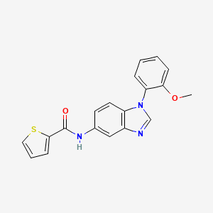 molecular formula C19H15N3O2S B4200976 N-[1-(2-METHOXYPHENYL)-1H-1,3-BENZODIAZOL-5-YL]THIOPHENE-2-CARBOXAMIDE 