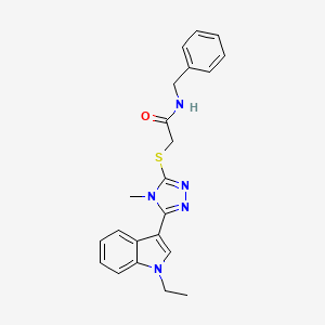 molecular formula C22H23N5OS B4200994 N-benzyl-2-{[5-(1-ethyl-1H-indol-3-yl)-4-methyl-4H-1,2,4-triazol-3-yl]thio}acetamide 