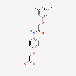 molecular formula C19H21NO5 B4201257 methyl (4-{[(3,5-dimethylphenoxy)acetyl]amino}phenoxy)acetate 